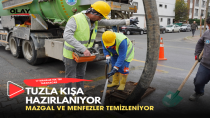 TUZLA BELEDİYESİ MAZGAL VE MENFEZLERİ TEMİZLEMEYE BAŞLADI