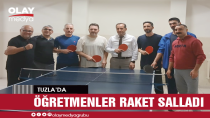 TUZLA'DA ÖĞRETMENLER RAKET SALLADI