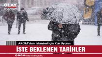 İSTANBUL'A KAR GELİYOR!