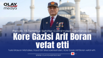 KORE GAZİSİ ARİF BORAN SON YOLCULUĞUNA UĞURLANIYOR